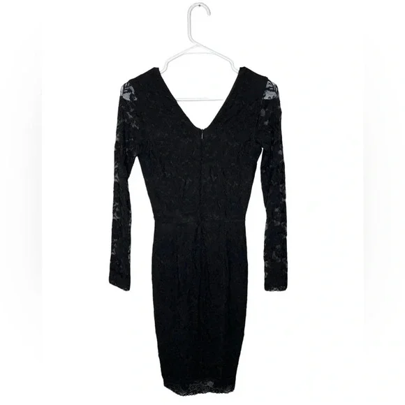 Dress The Population Erica Black Lace Mini Dress Size Small